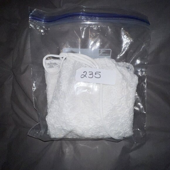 HEATHERLY TAMAR WHITE FLORAL EMBROIDERED‎ LACE CROPPED CAMI TANK TOP WOMEN LARGE - Picture 11 of 11